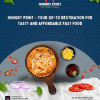 Discover delicious meals at Hungry Point, serving fresh pizzas, cheesy burgers, and crispy sides. With outlets in Jammu, Baddi, Pathankot, and Jalandhar, finding a Hungry Point near you is easy. Explore the Hungry Point menu for affordable combos, snacks, and tasty bites that satisfy every craving without breaking the budget.