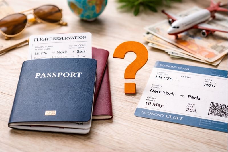 A dummy flight booking is a smarter choice because it allows you to submit a verifiable tr...