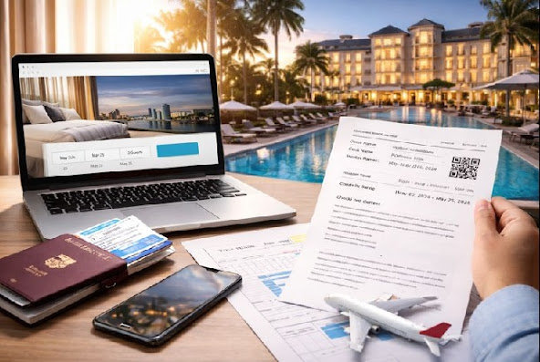     A  hotel booking or reservation  is usually made to confirm that a room is kept av...