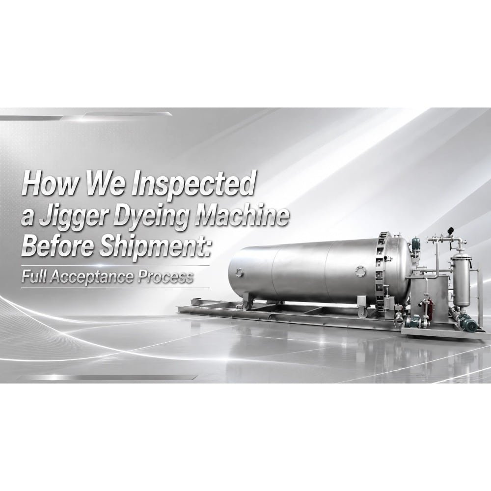 A recent acceptance test was conducted on an atmospheric-pressure jigger dyeing machine, c...