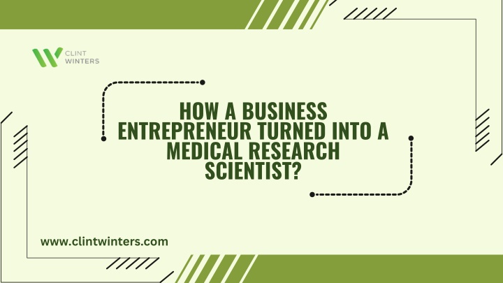 Clint Winters is a successful business entrepreneur as well as a medical research scientis...