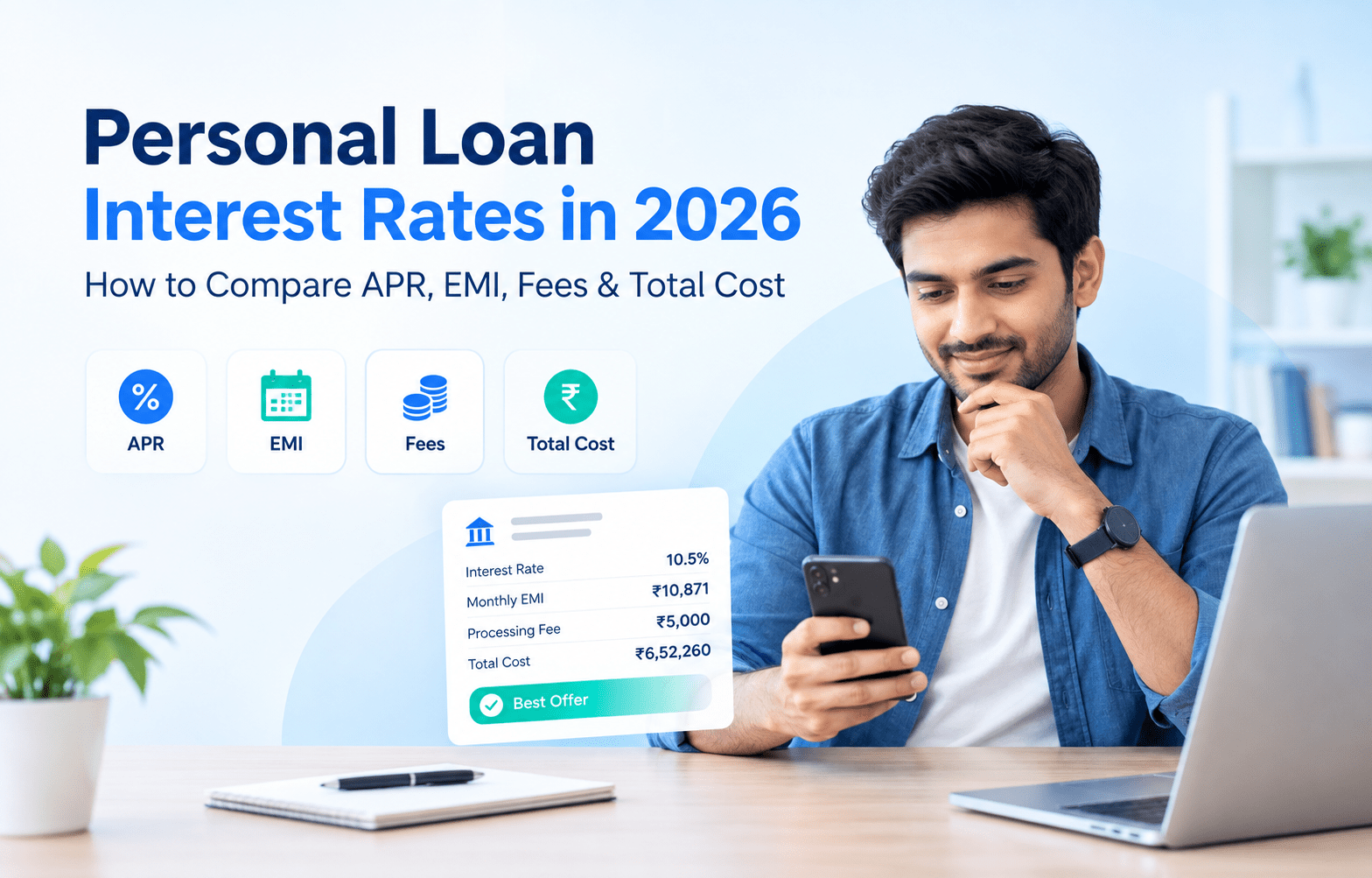 iBankify lays out interest rates, EMIs, fees, and total costs from multiple lenders side b...