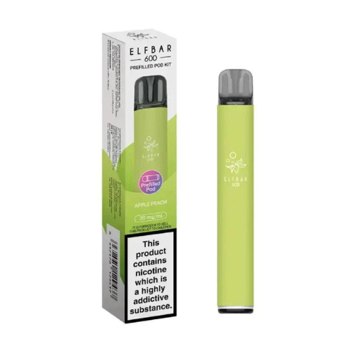 Elf Bar 600 Prefilled Pod Kit is an ultra slim rechargeable vape featuring a 500mAh batter...