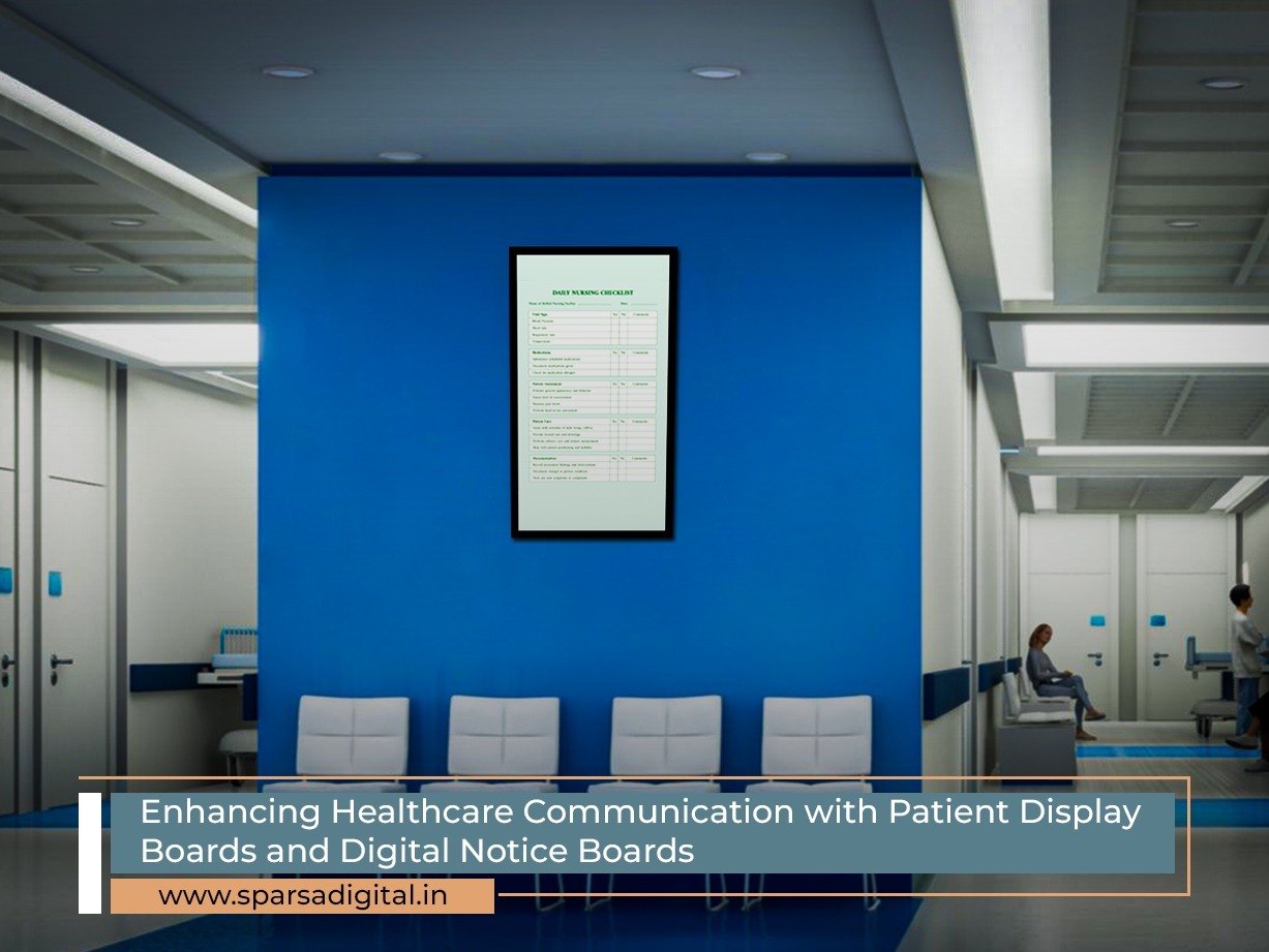 Enhance hospital communication with Sparsa Digital’s innovative patient display boards a...