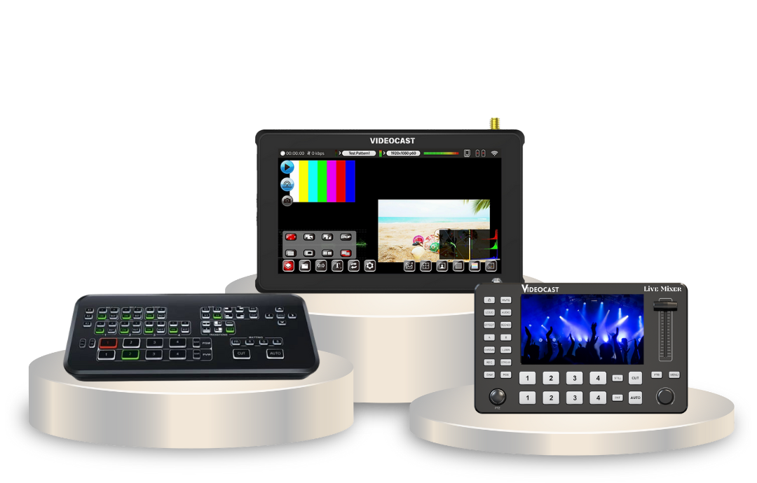 Enhance live streaming with Videocast switchers. Multi-camera and easy control for product...
