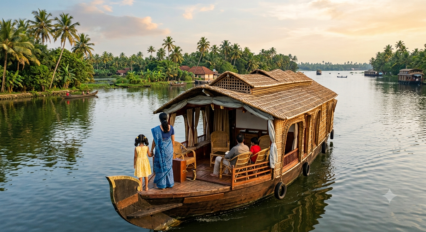 Experience the magic of Kerala on a serene houseboat cruise! Explore practical tips, child...