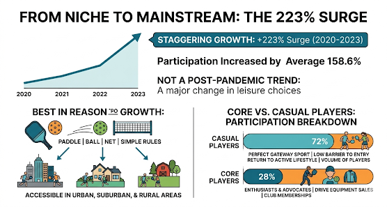  Explore how pickleball continues its rapid rise in 2026 with updated growth trends, part...