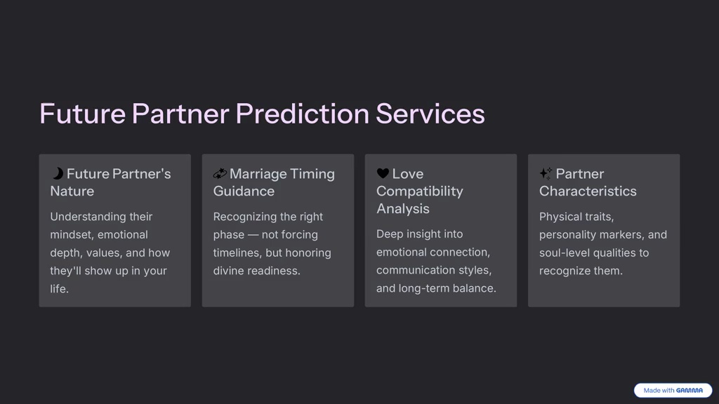 Future Partner Prediction helps you understand your future life partner, love patterns, an...