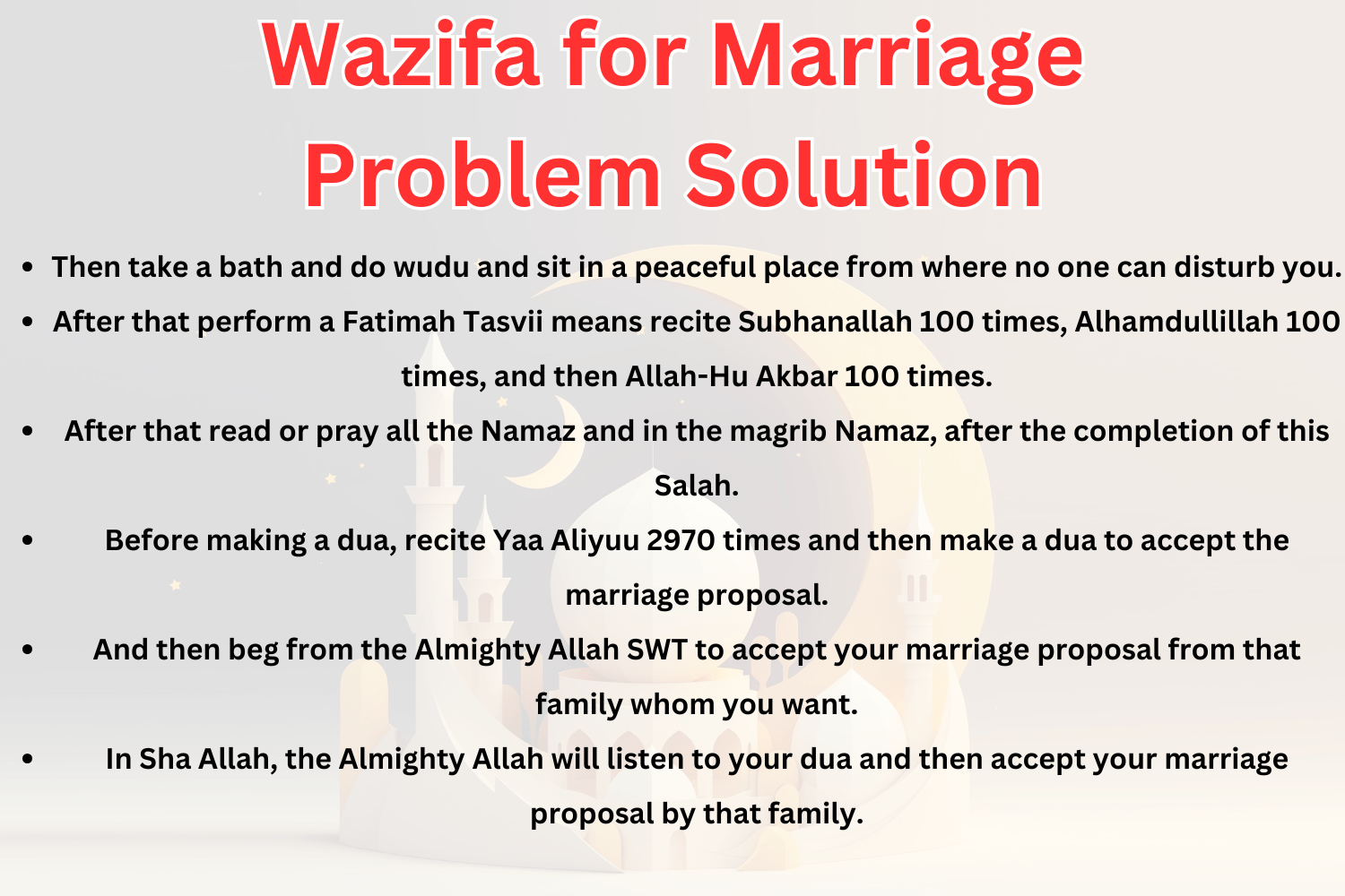 Get the most powerful Wazifa for Marriage Problem Solution to resolve husband-wife dispute...
