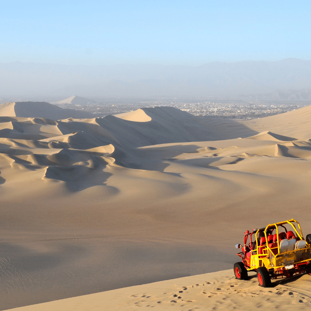 Go through the Golden desert trails by a dune buggy tour in Abu Dhabi. Speeding through th...