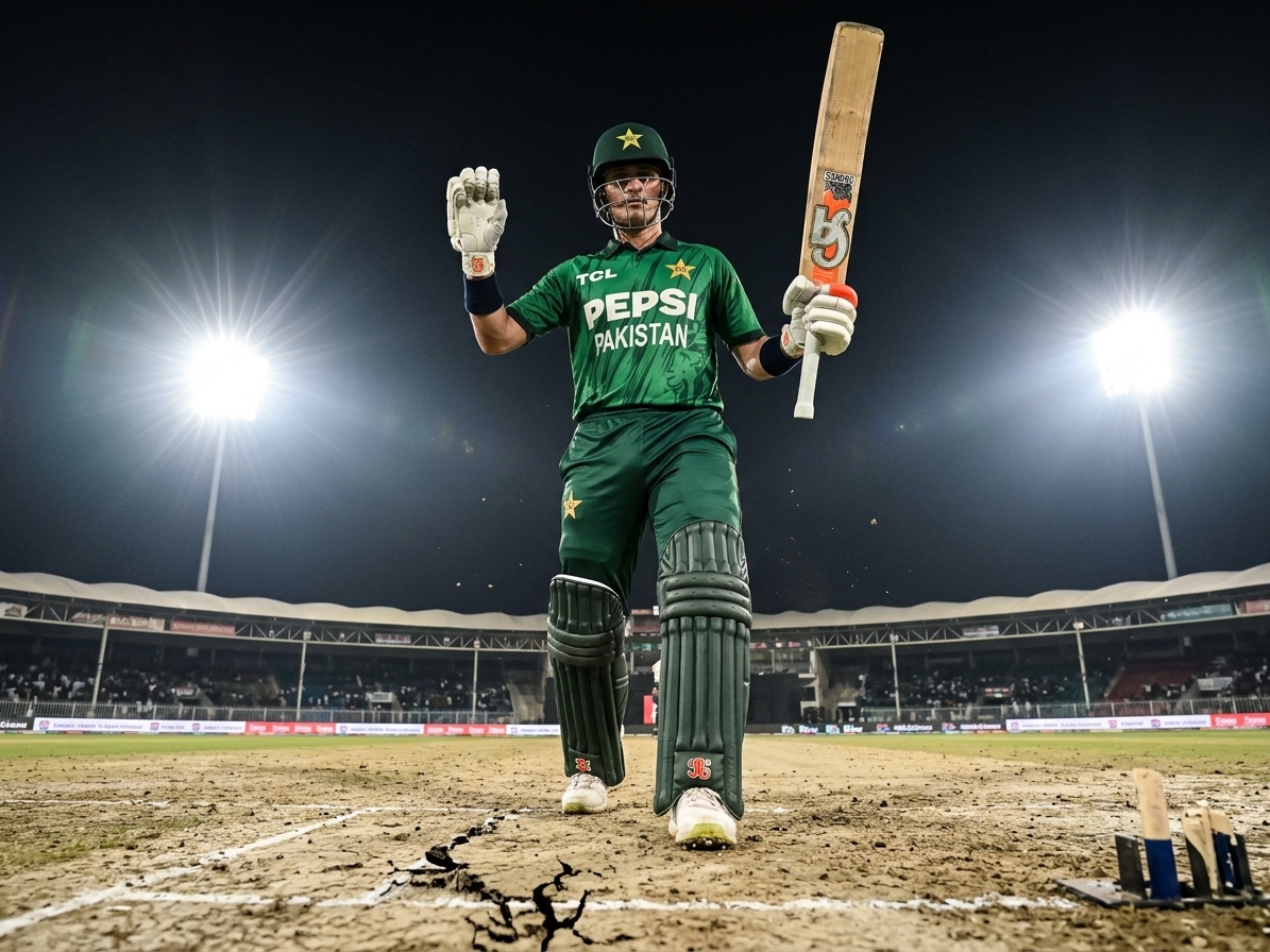 Maaz Sadaqat rises 187 places to 45th in the ICC T20 rankings after a strong series agains...