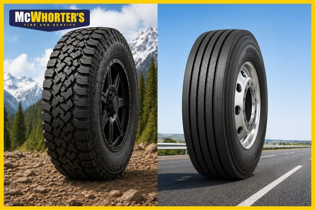 Need truck tires in Lubbock? Tire shop experts explain all-terrain vs highway: which handl...