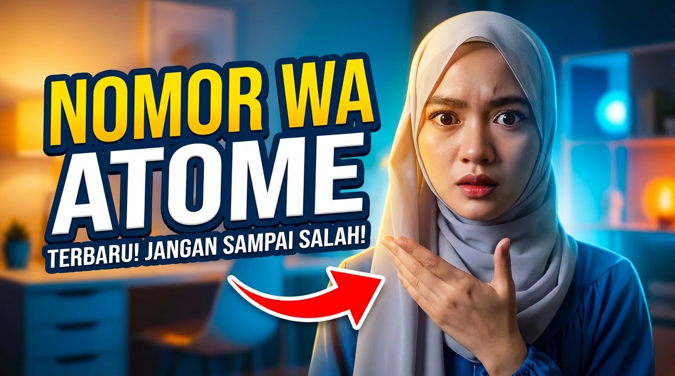 Nomor WA Atome resmi untuk bantuan pengguna, komplain, dan layanan 24 jam. Hubungi custome...