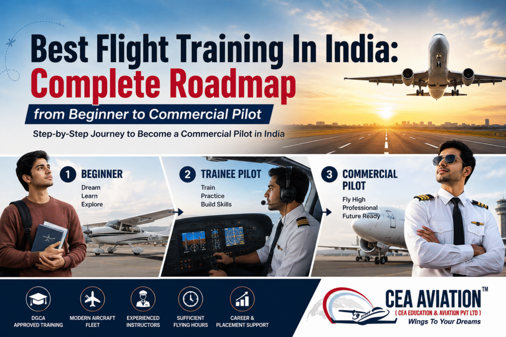 Start your journey with the Best Flight Training In India and understand every step from b...