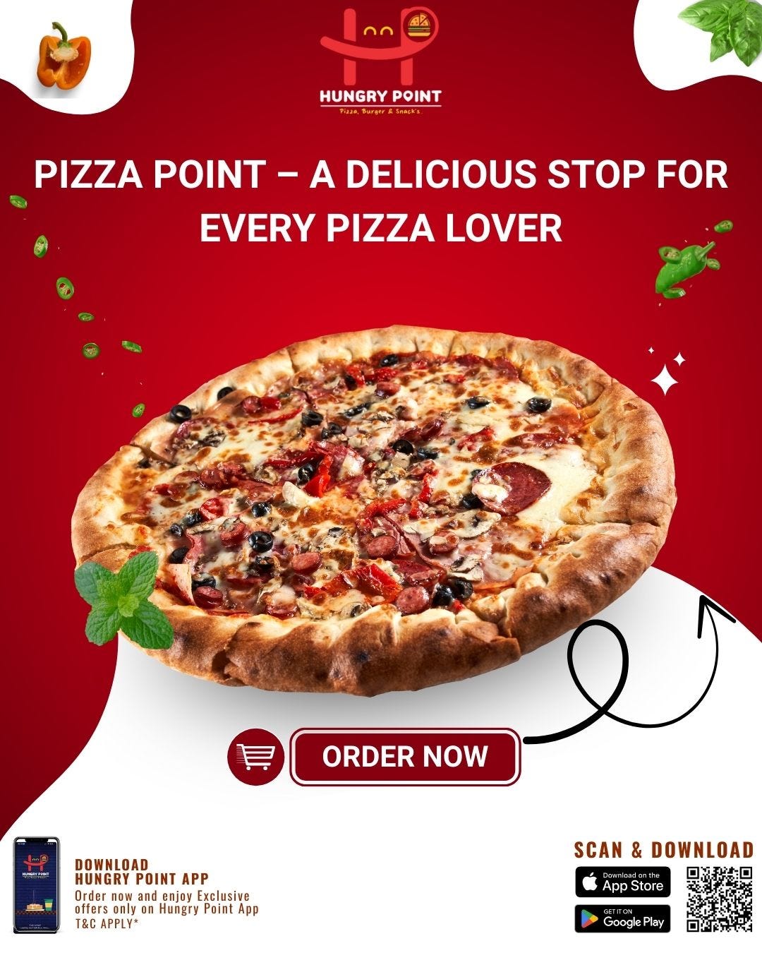 When hunger strikes, Pizza Point is the answer. Offering fresh veggie pizza, cheesy paneer...